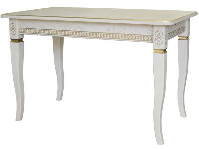 Обеденный стол Стол обеденный &quot;Фидея 3&quot; 120/160*70 (Слоновая кость / золото)