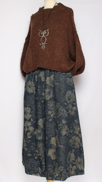 ДЖЕМПЕР КОРОТКИЙ "КИМОНО ШОВ СТОЙКА" широкий рукав мокко, шоколад до р.54