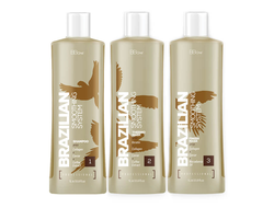 Набор Brazilian Smoothing System для выпрямления волос, 1000/1000/1000 мл.