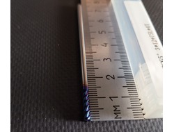 Фреза 3 мм удлиненная HRC65 твердосплавная 4-х зубая по цветному металлу 12/75 мм