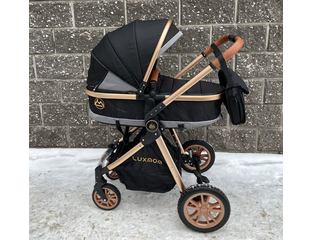 Детская коляска 3 в 1 Luxmom V9 Черныйв Екатеринбурге