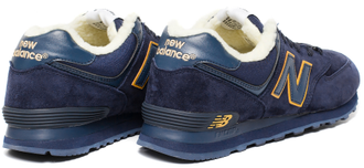 New Balance 574 Blue Yellow с мехом