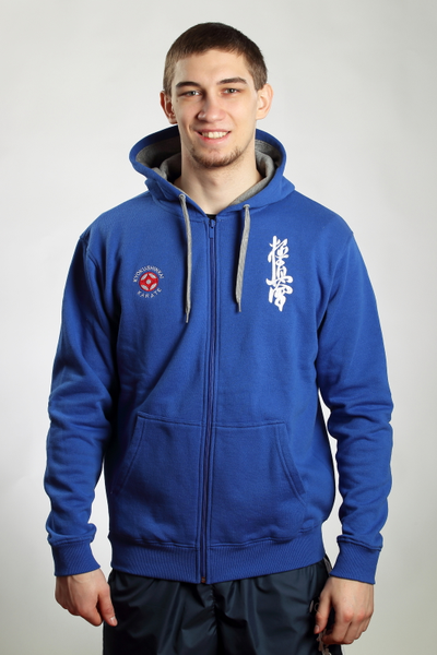 Толстовка на молнии с вышивкой символики (мужская модель)