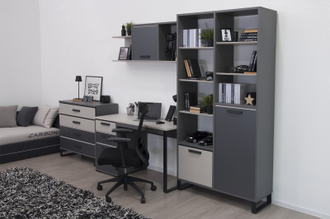 КАРБОН-БЕЖ Шкаф книжный ШК