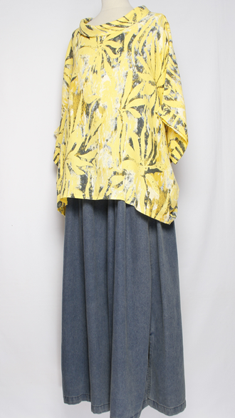 БЛУЗА ЛЁН "КИМОНО ХОМУТ АСТРА" белая, бежевая, св.бежевая, желтая до р.56