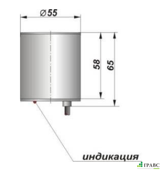 Датчик индуктивный бесконтактный И54-NO-PNP-P (Д16Т, Lкаб=2м)