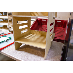 (МКФ0500) Мебель-конструктор из фанеры напольный стеллаж "S"