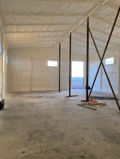 Утепление ангара, склада, производственного цеха пенополиуретаном