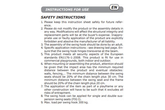 Подвес для качелей KBT Premium на плоской платформе, нерж. сталь, арт. 817.006.010.002