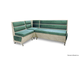 Кухонный Угловой диван "ФОРУМ-1МС", Зеленый/Слоновая кость, Левый