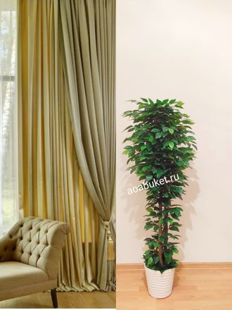Искусственное дерево Фикус № Д003 отличным выбором для тех, кому нравится природная красота и зелень