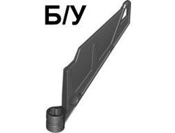 ! Б/У - Bionicle Wing Small / Tail with Axle Hole, Black (61800 / 4547018 / 6211890) - Б/У