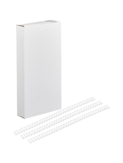 Пружины для переплета металлические Promega office 6,4мм белый 100 штук в упаковке