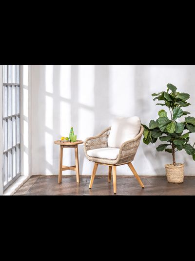 Кресло обеденное из массива тика Talara