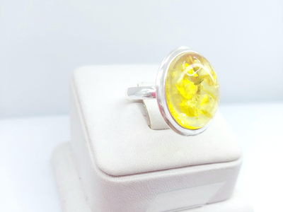 Кольцо "Лимонный овал "