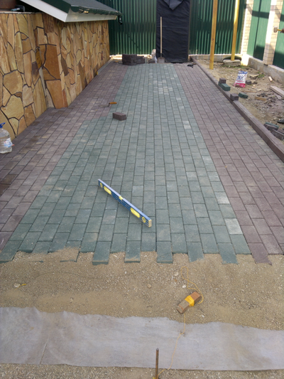 Тротуарная плитка брусчатка "кирпич"