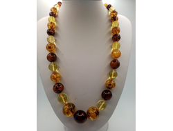 Бусы мятый шар.