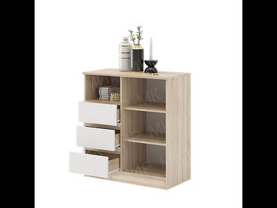 Софи Комод 0,85 (850*930 h*440мм) дуб сонома/белый