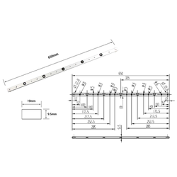 Профиль-слайдер с регулировкой 19 мм  (0.65 М)