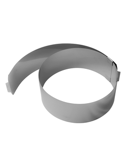 Кольцо кондитерское раздвижное D 15-30 см, H 8 см, нержавеющая сталь