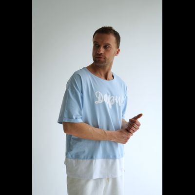 МУЖСКАЯ ФУТБОЛКА ГОЛУБАЯ &quot;ДАРИ&quot;