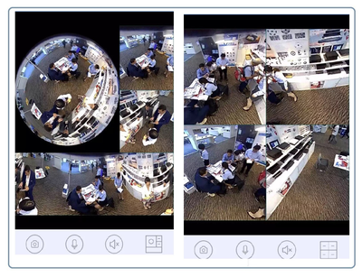 Потолочная- настенная WiFi видеокамера панорамная с DVR (fish_ufo_v380_B),  HD 960P