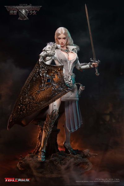 ПРЕДЗАКАЗ - Белая воительница Алина - Коллекционная фигурка 1/6 The Girl Under Wolf's Ward Silver Alina (PL2026-236A) - TBLeague ?ЦЕНА: 28200 РУБ.?