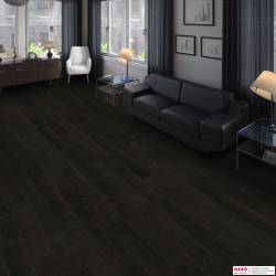 Инженерная доска Haro Prestige Дуб Африканский 540181 в интерьере комнаты