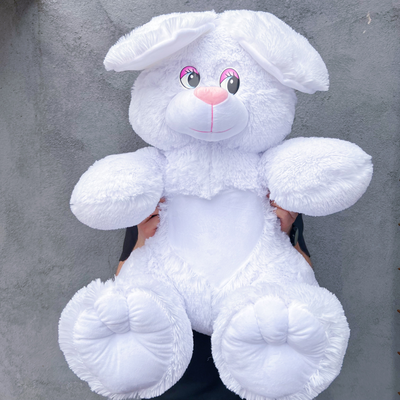 Плюшевый заяц 110 см белый