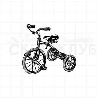 винтажный Штамп для скрапбукинга старинный детский велосипед трехколесный