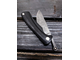Фрикционный складной нож Микрос+ сталь К110 BlackWash, рукоять G10, цвет черный