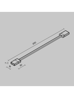 Гибкий коннектор для токоведущей ленты Exility IP черный, O-TR002-SC, Maytoni