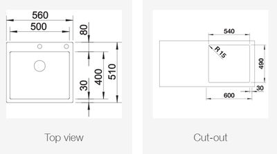 Мойка Blanco CLARON 500-IF/A с отв. арм. InFino, Durinox