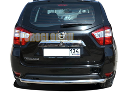 Защита заднего бампера (радиус) d60 для Nissan Terrano 2015-