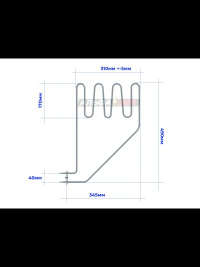 ТЭН 2000Вт HELO SEPC 11 для электрокаменки печи бани и саун