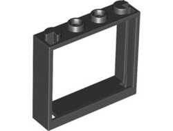Window 1 x 4 x 3 - No Shutter Tabs, Black (60594 / 4520620 / 4530589)