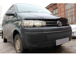 Защита радиатора Volkswagen T5 рестайлинг (Transporter, Multivan, Caravelle) 2009- black