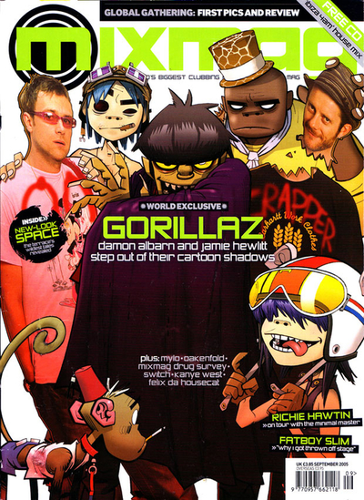 Mixmag Magazine September 2005 Gorillaz Cover