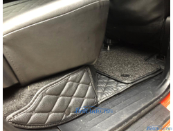 3D коврики в салон Toyota Hilux из экокожи