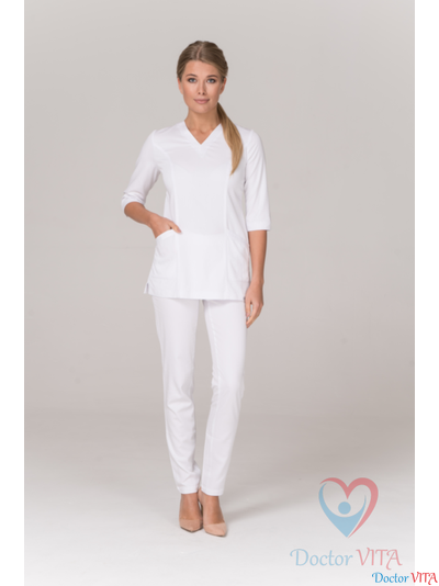 БЛУЗА МЕДИЦИНСКАЯ DR.SUPER &quot;Viki&quot; БЕЛАЯ