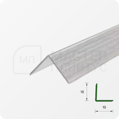 УГОЛ ДЕКОРАТИВНЫЙ 10Х10 УП 01-27.2700.501Л СЕРЕБРО (матовый)
