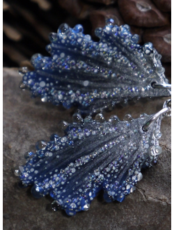 Серьги с крылышками "Фея Хрустальной Метели", праздничная коллекция