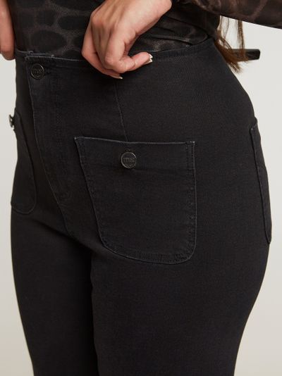 Джинсы черные прямые