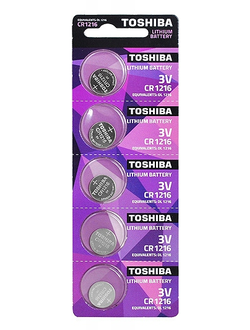 Батарейка литиевая Toshiba CR1216/5BL 5 штук