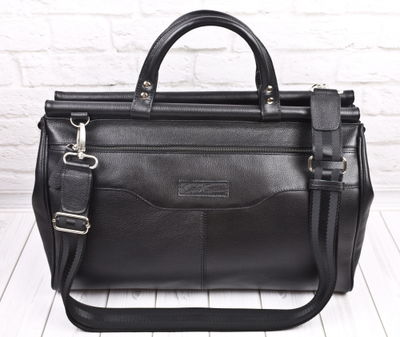 Кожаный саквояж Altamura black (арт. 4025-01)