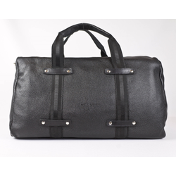 Кожаная дорожная сумка Alcantara black (арт. 4000-01)