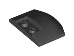 Wedge 3 x 4 x 2/3 Triple Curved, Black (93604 6386234)