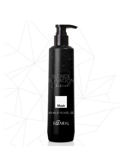 Kaaral BLONDE ELEVATION CHARCOAL MASK Черная угольная тонирующая маска для волос, 300 мл