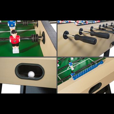 Игровой стол — футбол складной «Maccabi» (140×75×89, светлый)