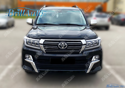 Рестайлинг Toyota Land Cruiser 200 07-15 стиль 21 + фары стиль LC300 + обвес Lounge